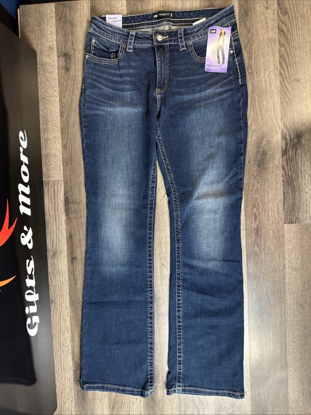 Lee Women's Midrise Bootcut Jeans in Blue